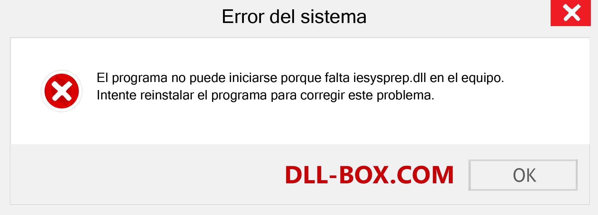 ¿Falta el archivo iesysprep.dll ?. Descargar para Windows 7, 8, 10 - Corregir iesysprep dll Missing Error en Windows, fotos, imágenes